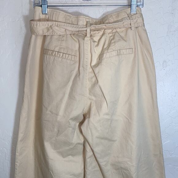 Abercrombie wide leg khaki trousers with belt - Picture 7 of 9